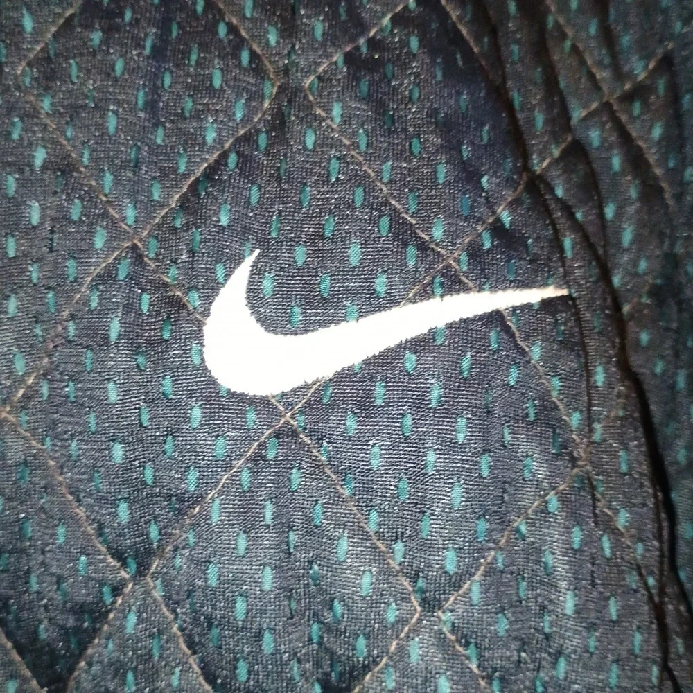 Vintage Nike Puffer Jacket Large Black Quilted‎ Big Swoosh 90s Y2K H60207 ZKG